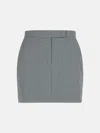 Max Mara 'abate' Grey Virgin Wool Skirt