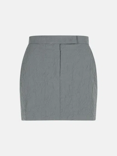 Max Mara 'abate' Grey Virgin Wool Skirt In Gray