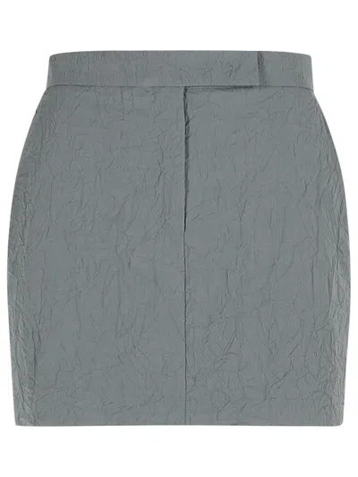 Max Mara 'abate' Grey Virgin Wool Skirt Women In Gray