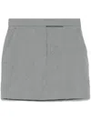 Max Mara Women's Wool Mini Skirt In Grey