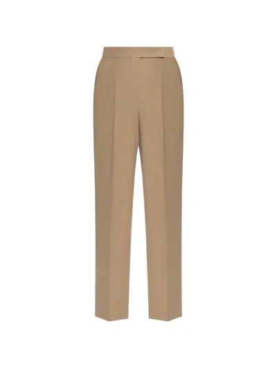 Max Mara Abate Pocket Pleated Trousers In Brown
