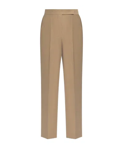 Max Mara Pleated Front Casual Pants In Brown