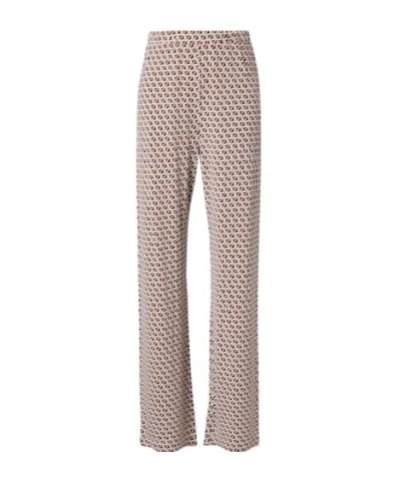Max Mara Abate Printed Wide-leg Pants In Transparent