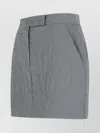 Max Mara Grey Wool Mini Skirt