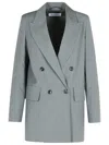 Max Mara Abavo Grey Wool Blazer In Grey