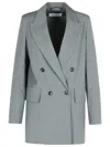 Max Mara Abavo Grey Wool Blazer In Grey