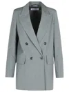 Max Mara Abavo Grey Wool Blazer In Grey
