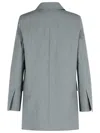 Max Mara Abavo Grey Wool Blazer In Grey