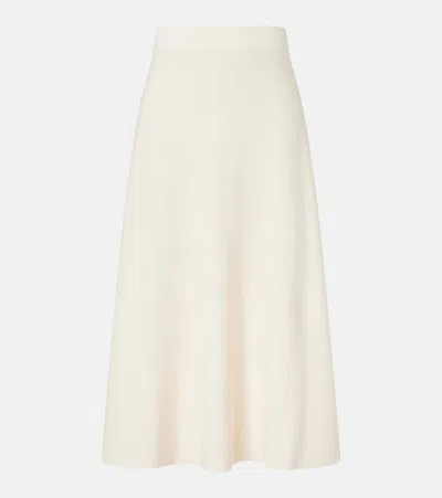 Max Mara Abbono A-line Midi Skirt In Neutral