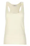 Max Mara Sleeveless Scoop Neck Plain Top In Neutral