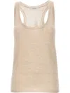 Max Mara Scoop Neck Sleeveless Top In Neutrals