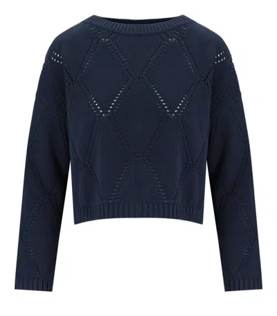 Max Mara Abbozzi Blue Crewneck Sweater