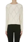 Max Mara Abbozzi Cut-out Knit Pullover In Multi