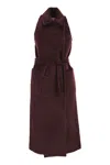 Max Mara Maxmara Abbozzi1234 Sleeveless Coat In Alpaca And Wool In Purple