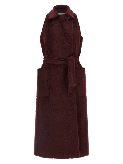 Max Mara Abbozzi1234 Coat In Burgundy