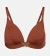 Max Mara Abelia Bikini Top In Brown