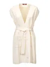 Max Mara Abete Long Vest In White