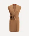 Max Mara Abete Long Vest In Brown
