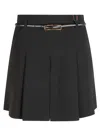 Max Mara Abilita Pleated Miniskirt In Black