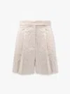 Max Mara Jessica High-rise Cotton Shorts In Beige