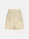 Max Mara Off-white Piadena Shorts In Beige