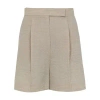 Max Mara Abisso Wool Shorts In Beige