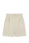 Max Mara Jessica Pleated Shorts In Beige
