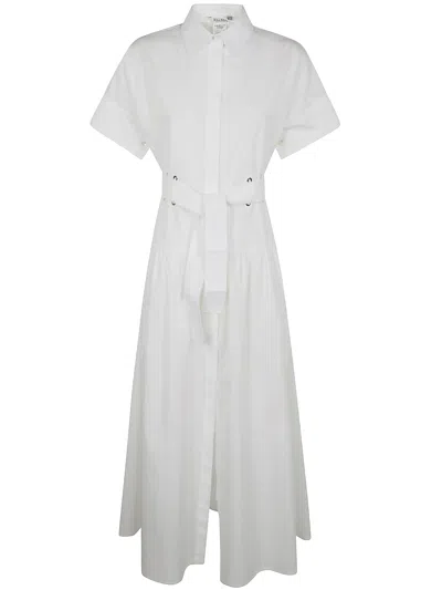 Max Mara Abito Corto Maniche Corte "agoraio" In White