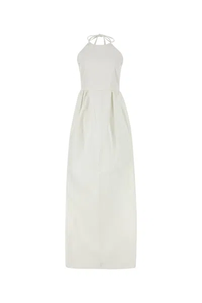 Max Mara Europa Canvas Maxi Dress In White