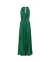 Max Mara Studio Midi Dress In Blue Beige