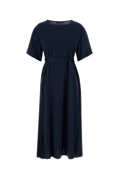 Max Mara Abito Jordan In Misto Nylon Stretch Blu Navy  Donna In Blue