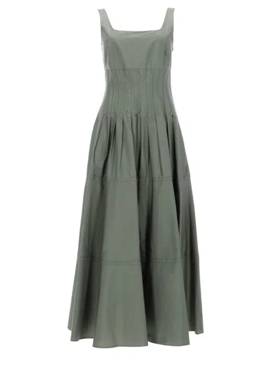 Max Mara Abito Midi In Cotone In Animal Print
