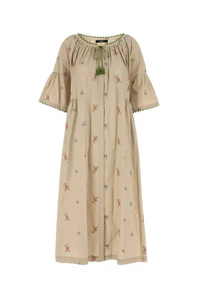 Max Mara Abito Taso In Popeline Beige  Donna In Neutral