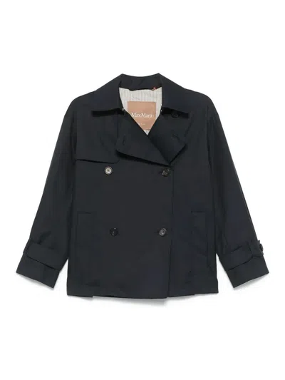 Max Mara The Cubezenotrench Coat In Blue