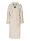 Max Mara Ticino Belted Coat In Beige