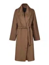 Max Mara Women's Attuale Oversize Belted Coat In Beige