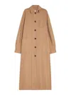 Max Mara Aldo Single-breasted Long Coat In Beige