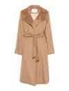 Max Mara Belted Coat In Brown
