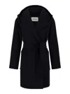 Max Mara Rialto Camel Wool Robe Coat In Black