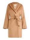 Max Mara Rialto Camel Wool Robe Coat In Camel