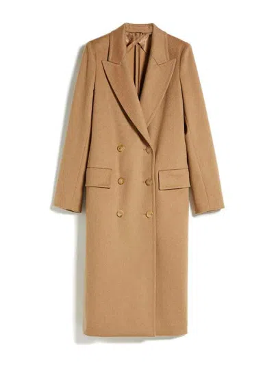 Max Mara Helmets Coat In Camel