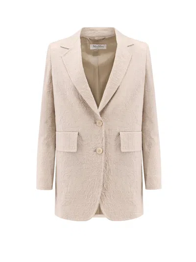 Max Mara Acacia 1234 Blazer In Beige