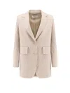 Max Mara Acacia 1234 Blazer In Beige