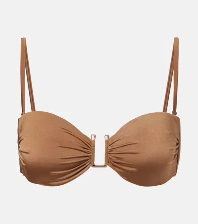 Max Mara Acacia Bandeau Bikini Top In Sand