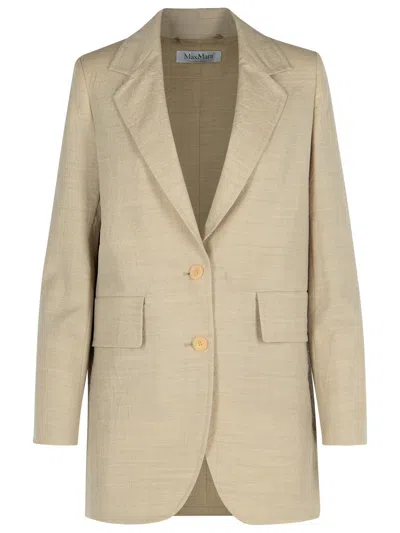 MAX MARA MAX MARA 'ACACIA' BEIGE VIRGIN WOOL JACKET WOMEN