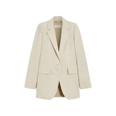 Max Mara Acacia Single Breast Blazer In Neutral