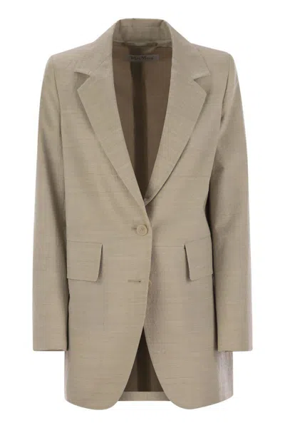 Max Mara Acacia1234 - Single-breasted Wool Canvas Blazer