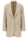 Max Mara Longline Textured Wool Jacket With Rear Vents