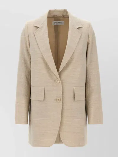 MAX MARA 'ACACIA1234' SINGLE-BREASTED TEXTURED BLAZER