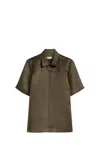 Max Mara Buttoned Short-sleeved Shirt In Green
